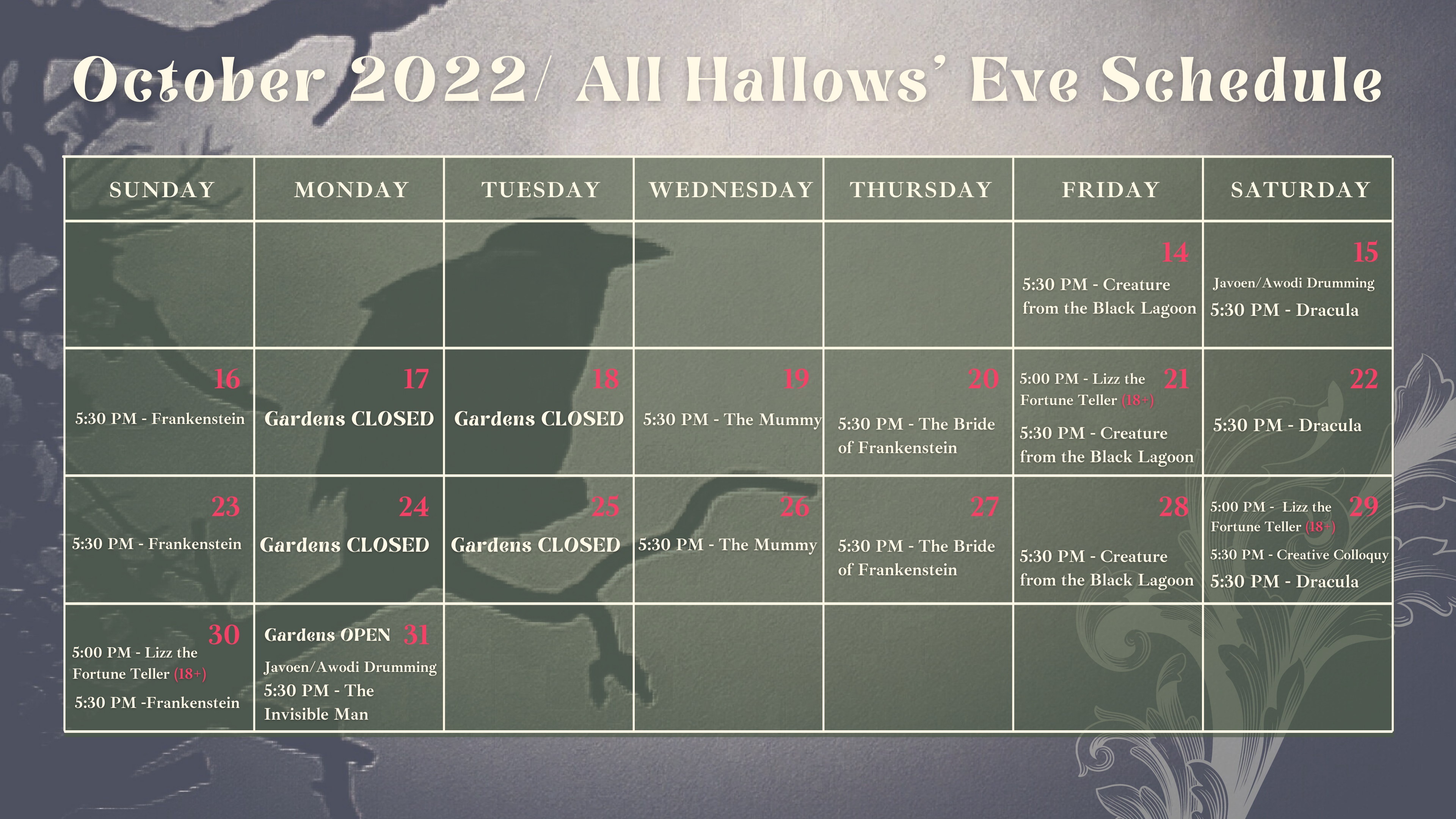 All Hallows' Calendar